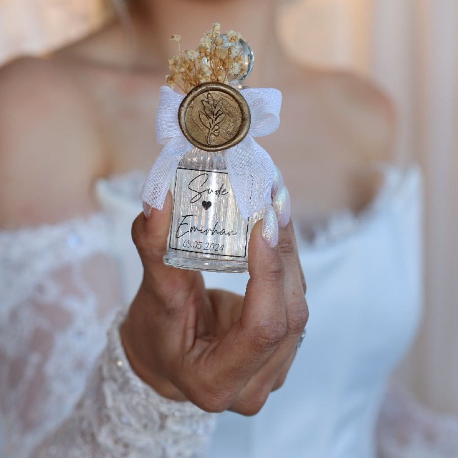 Tırtıklı Cam Şişe Kolonya (30ml)