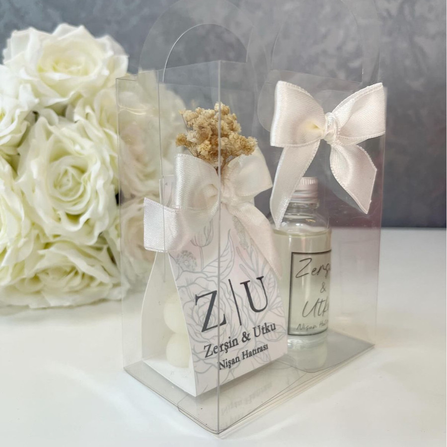 Şeffaf çantalı hediyelik seti (Model1)