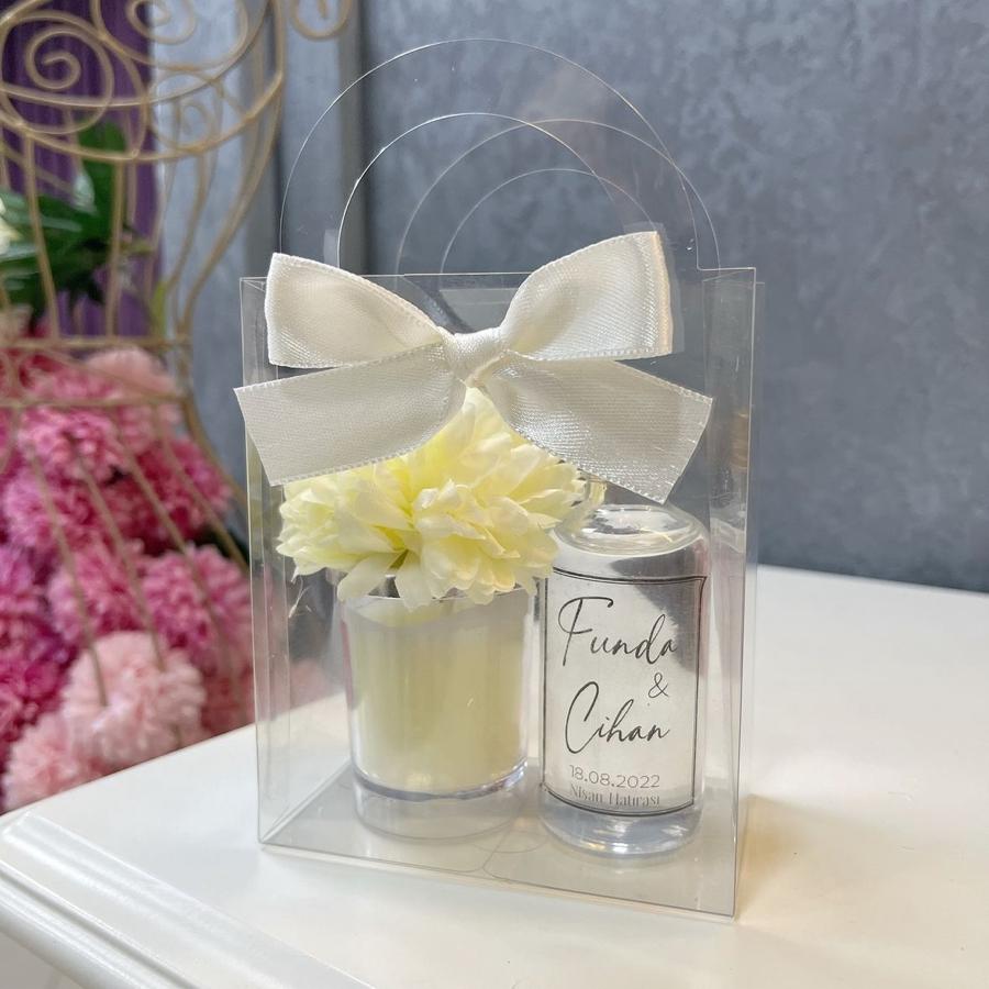 Şeffaf çantalı hediyelik seti (Model3)