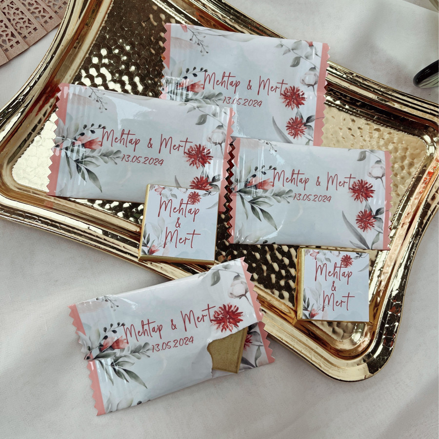 İsme Özel Ambalajlı Nikah / Nişan Çikolatası