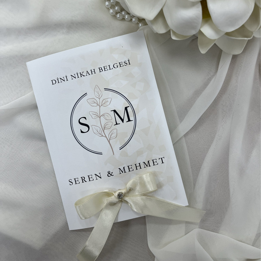 Kapaklı Dini Nikah Belgesi (Varak İsimli)