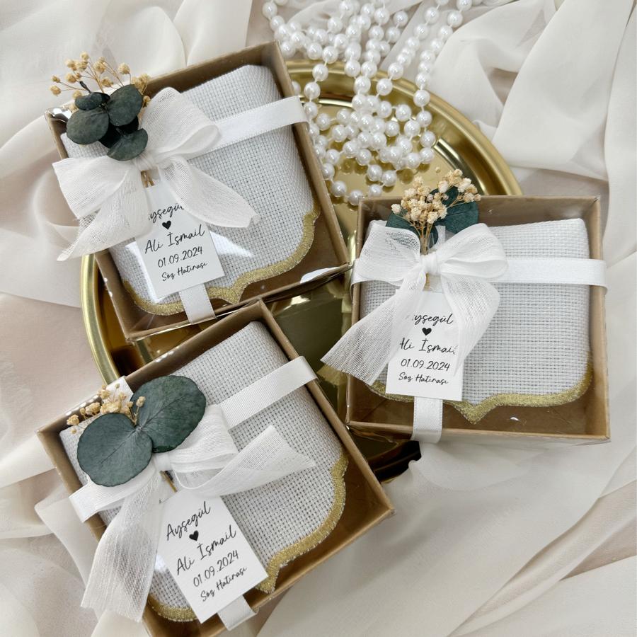 Kutulu Hediyelik Tepsi Mendili