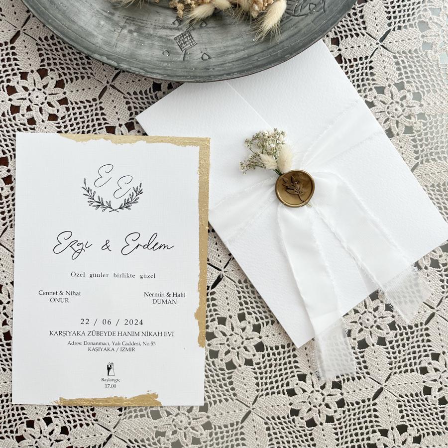 F1 Zarflı Davetiye (Gerçek Yaldız Varaklı)