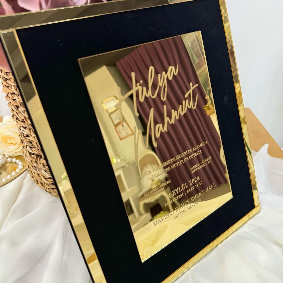 Pleksi Dekor Davetiye