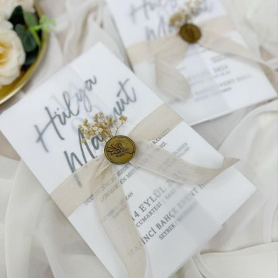 F10 Şeffaf Kapaklı Davetiye