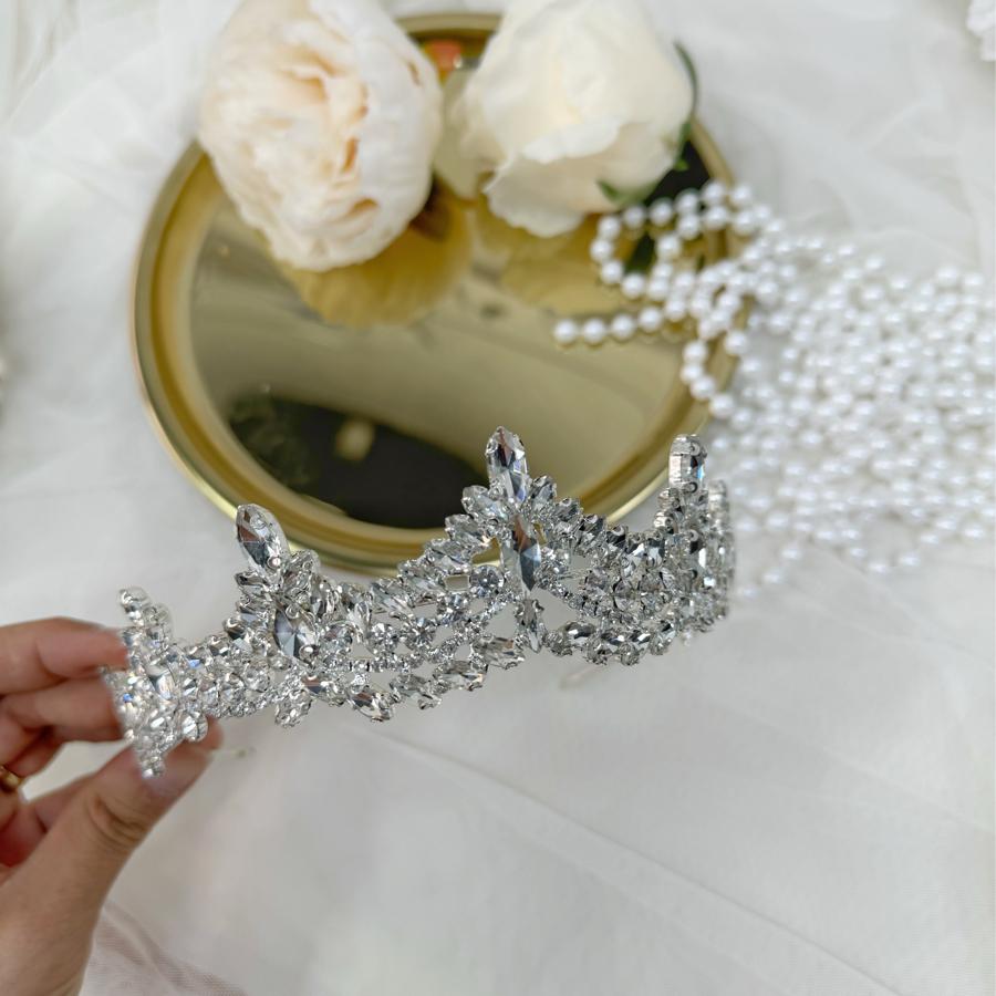 Taşlı Metal Gelin Tacı
