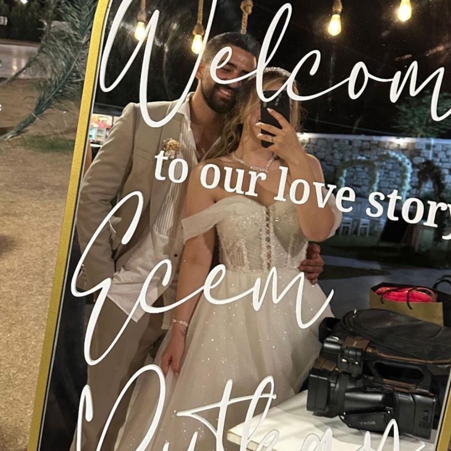 İsme Özel Ayna Üzeri Sticker (60x180 cm Ayna İçin)