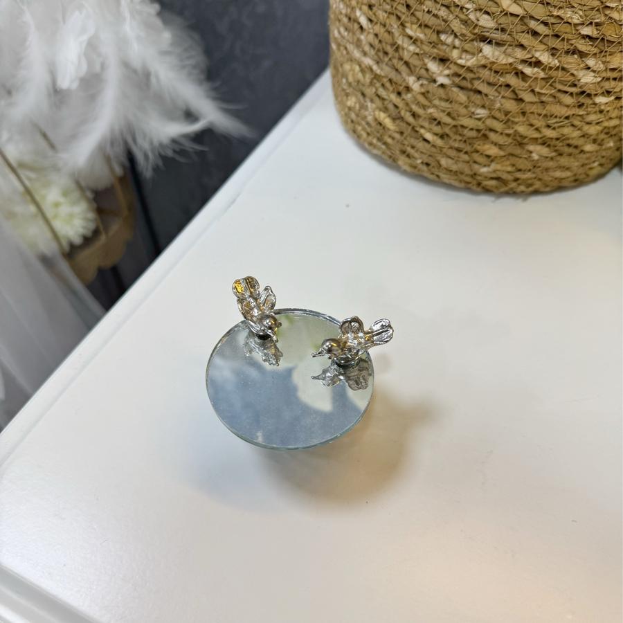 Kuş Detaylı Aynalı Lokumluk