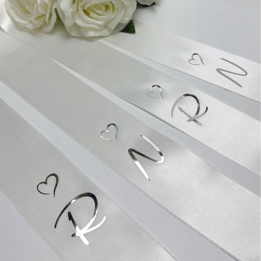 Baskılı Takı Kurdelesi (Harf + Kalp)