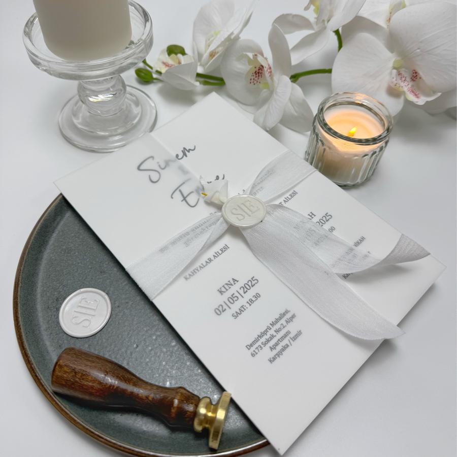 F15 Şeffaf Kapaklı Davetiye