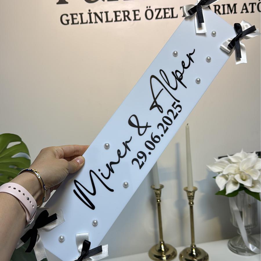 İsme Özel Araç Plakalık Yazısı - Beyaz Renk (Araç plakanız ile aynı ölçülerde)