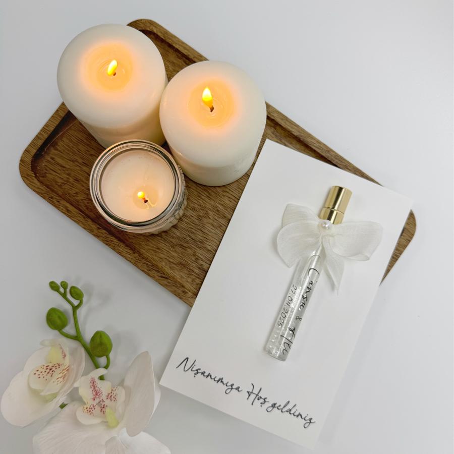 Kartlı Cam Fısfıs Kolonya Şişesi