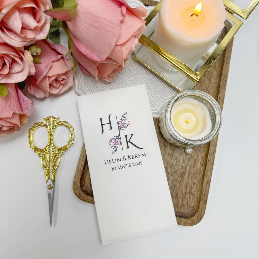 İsim Baskılı Peçete (Blooms of the Flowers)