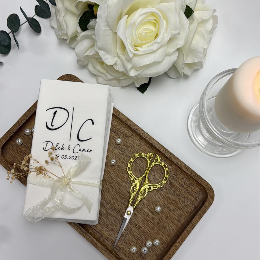 İsim Baskılı Peçete (Basic Line Alphabets)