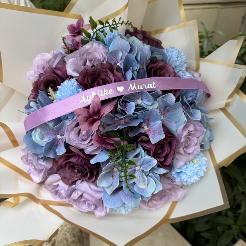 Buket İsteme Çiçeği (Mavi Tonlar)