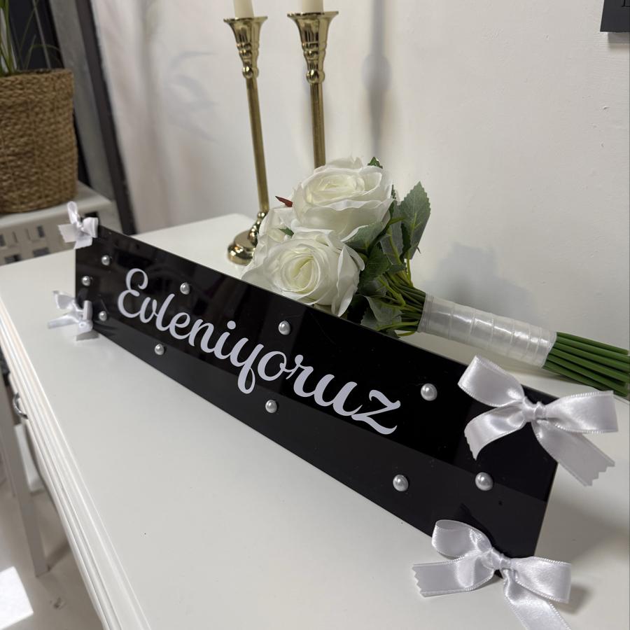 İsme Özel Araç Plakalık Yazısı - Siyah Renk (Araç plakanız ile aynı ölçülerde)