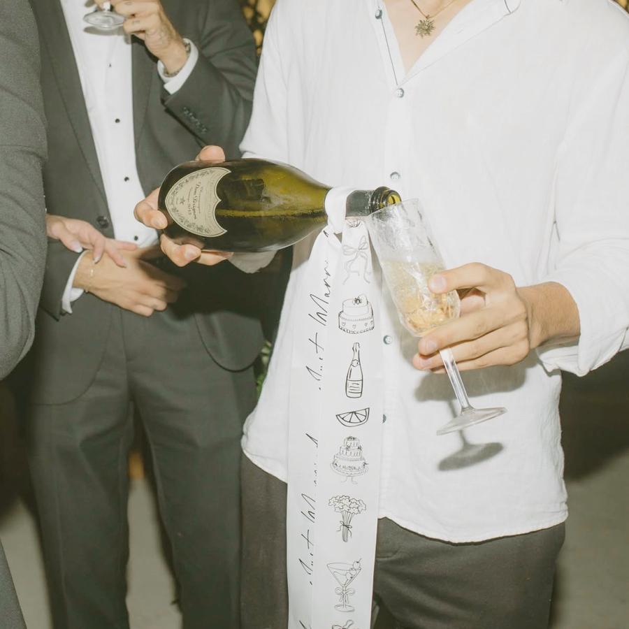 Şampanya Kadehi Kurdelesi (İsme Özel)